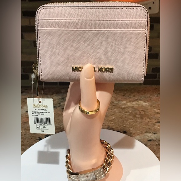 NWT Michael Kors Leather Compact Card Wallet ๐๐๐ธ - Picture 8 of 17